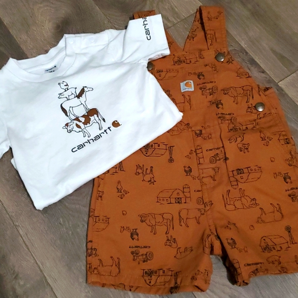 Carrhartt Overalls and Onsie Set